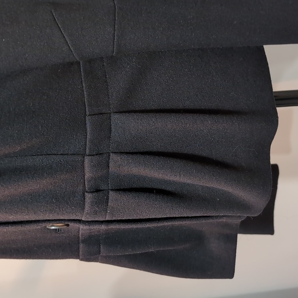 Marc Cain Black Button Down Wool Blazer with Peplum Detail,Size 5. - Picture 7 of 11